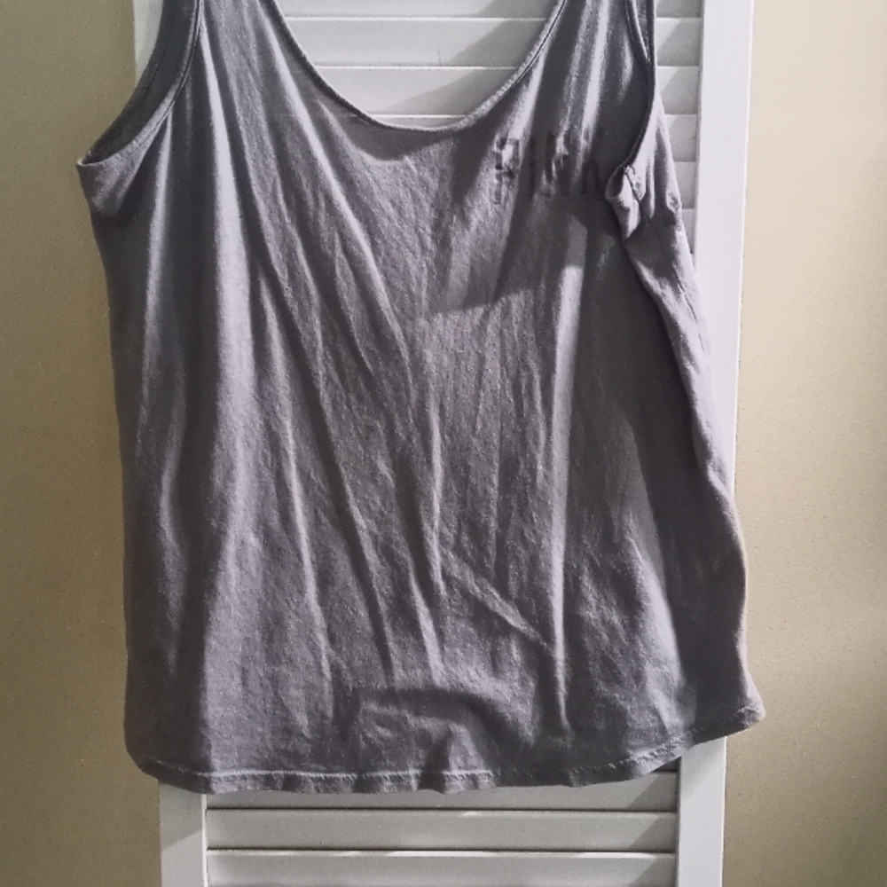 Women's S/P Grey w/ Stars on Back Pink Tank Top